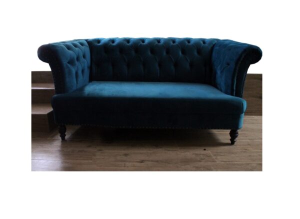 WOODZ Regular 3 Seater Pure wooden structure, Suede fabric, pure wood polished legs - Image 1