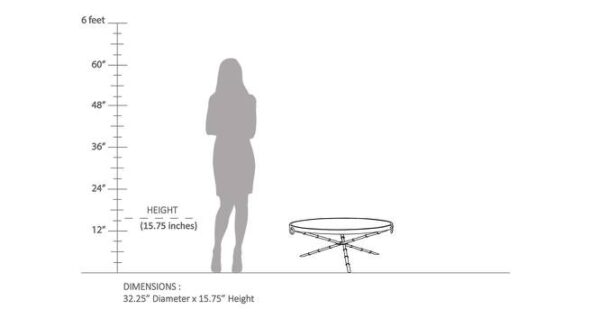 Coffee Table- (Golden, Golden Finish) - Image 6