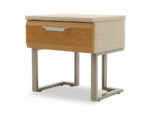 WOODZ MDF King Size Bed  With Metal Legs Jute Fabric - Image 3