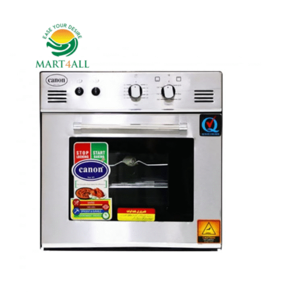 Canon Built-in Oven Bov-03 47L Capacity Gas Model Double Oven Glass Grill Rotisserie and Baking Functions S.S Body Front Mercury Glass. - Image 1