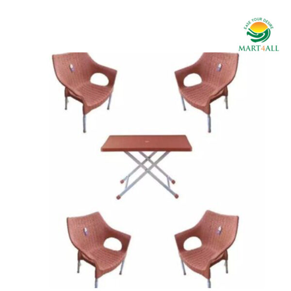 WOODZ Plastic Chair and folding table Indoor Chair Outdoor Chair Steel Legs - Image 1