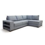 WOODZ L-Shaped Sofa Corner with Rack In Dark Green Color - Image 2
