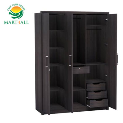 WOODZ - Wardrobe - Cupboard - Almari - Almirah - Closet - MDF - (6'*4')