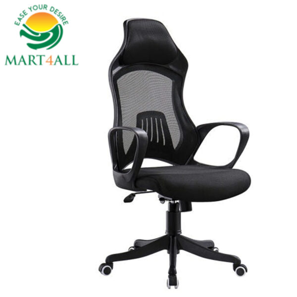 Computer Chair - High Back– Office Chair – Study Chair – Black Hydrolic & Nylon – Imported- MAC Chair - Image 1