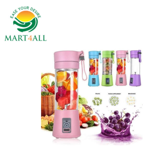 MINI Portable and Rechargeable Battery juice blender 6 Blades - Image 1