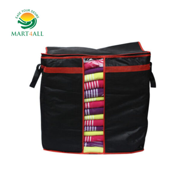 Storage Bag Closet Organizer Cloth Storage Boxes for Wardrobe Black - Image 1