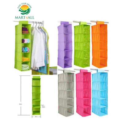 Simple Houseware 5 Shelves Hanging Wardrobe Organizer