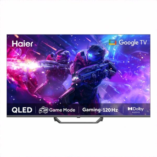 Haier 65" 4K HDR Google TV QLED-S80Series-H65S80EUX (MEMC, Bezel Less, QLED, Dolby Audio)/2 Years Brand Warranty - Image 1