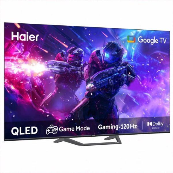 Haier 55" QLED Google TV | 4K UHD | Model H55S80EUX- Google TV-2GB RAM & 32GB ROM- Voice Control-2 Years Official Warranty - Image 1
