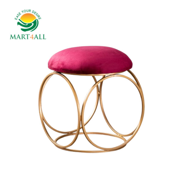 Ring Ottoman puffy - Metallic Ring Golden Legs - Home Decor - Furniture - Image 1