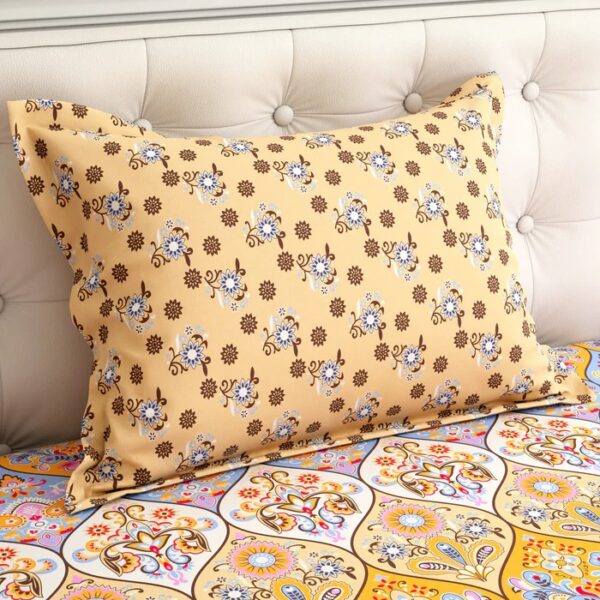 Dynasty Printed Bed Sheet – Cotton – Double – King Size – 94″×98″ - Image 2
