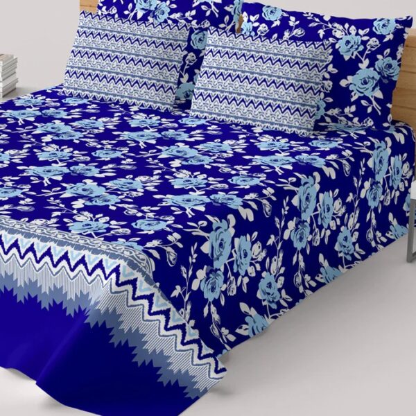 Dynasty Printed Bed Sheet – Cotton – Double – King Size – 94″×98″ - Image 6