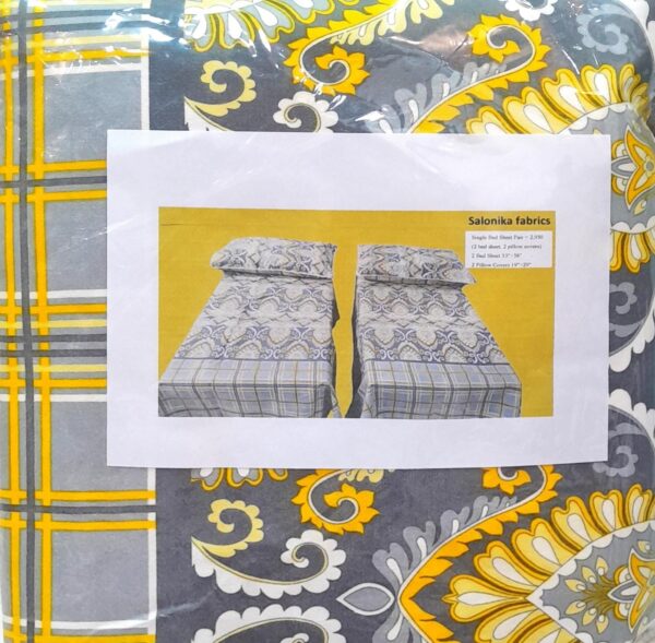 SALONIKA FABRICS Printed Bed Sheet – Cotton – Single – 58″ * 53″ - Image 1