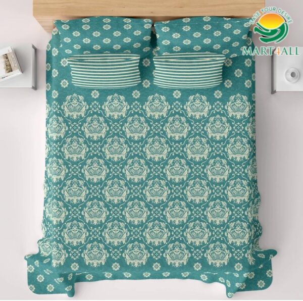 Salonika Printed Bed Sheet – Cotton – Double – King Size – 94″×97″ - Image 2