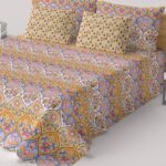 Dynasty Printed Bed Sheet – Cotton – Double – King Size – 94″×98″ - Image 6